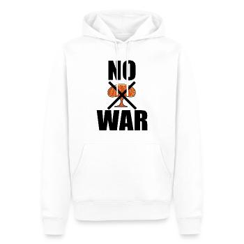 Frieden Kein Krieg No War - Männer Premium Bio Hoodie - Weiß - Vorne - Nico (187cm)