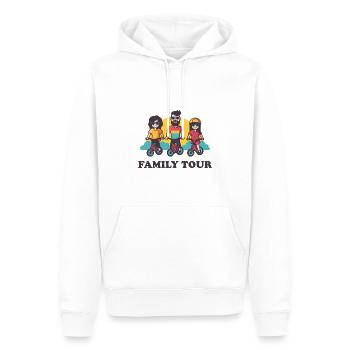 Visite en famille - Sweat à capuche Premium bio Homme - blanc - Devant - Nico (187cm)