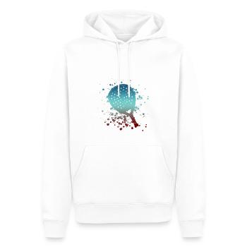Padel Paddle Raquette Tennis Sport I Cadeau - Sweat à capuche Premium bio Homme - blanc - Devant - Nico (187cm)
