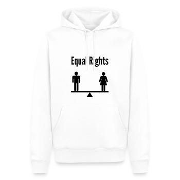 Gleichberechtigung - Männer Premium Bio Hoodie - Weiß - Vorne - Nico (187cm)