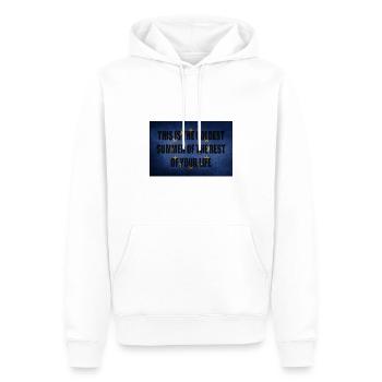 Normes de protection de l’environnement - Sweat à capuche Premium bio Homme - blanc - Devant - Nico (187cm)