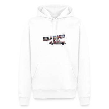 Old car in Seligman in Arizona, US Road 66 - Men’s Premium Organic Hoodie - white - Front - Nico (187cm)