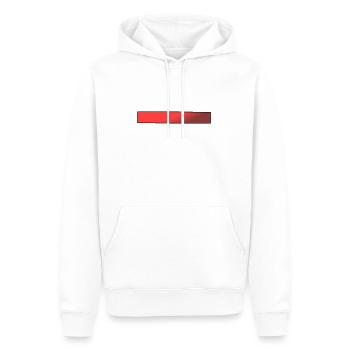 Roter Balken Farbverlauf - Männer Premium Bio Hoodie - Weiß - Vorne - Nico (187cm)