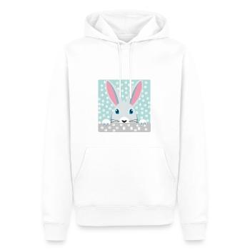 Schneehase II - Männer Premium Bio Hoodie - Weiß - Vorne - Nico (187cm)