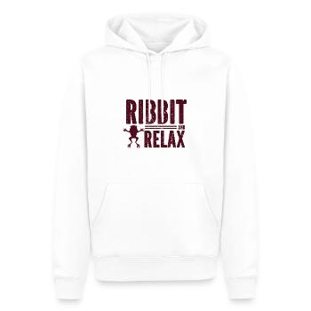 Grenouille - Animal amphibien - Sweat à capuche Premium bio Homme - blanc - Devant - Nico (187cm)
