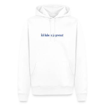 ich habe es ja gesagt - Männer Premium Bio Hoodie - Weiß - Vorne - Nico (187cm)