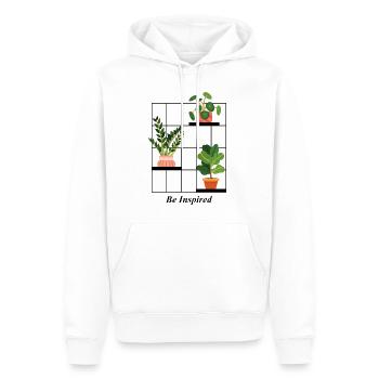 Graphique Plant Be Inspired - Sweat à capuche Premium bio Homme - blanc - Devant - Nico (187cm)