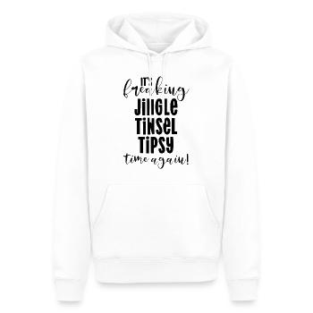 Freaking jingle tinsel tipsy time xmas Christmas - Men’s Premium Organic Hoodie - white - Front - Nico (187cm)