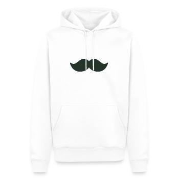 Dark green mustache black man november bike - Men’s Premium Organic Hoodie - white - Front - Nico (187cm)