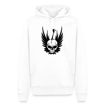 Dart - Männer Premium Bio Hoodie - Weiß - Vorne - Nico (187cm)