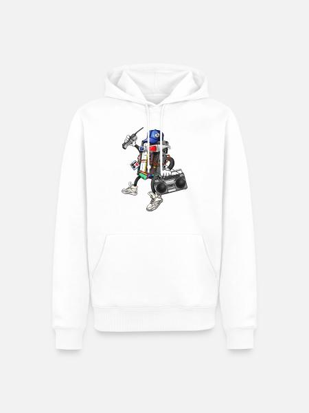 80s Retro Funky Design - Men’s Premium Organic Hoodie - white