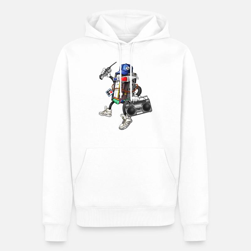 I Am The 80s - Sweat à capuche Premium bio Homme - blanc