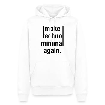 maketechnominimal - Sweat à capuche Premium bio Homme - blanc - Devant - Nico (187cm)
