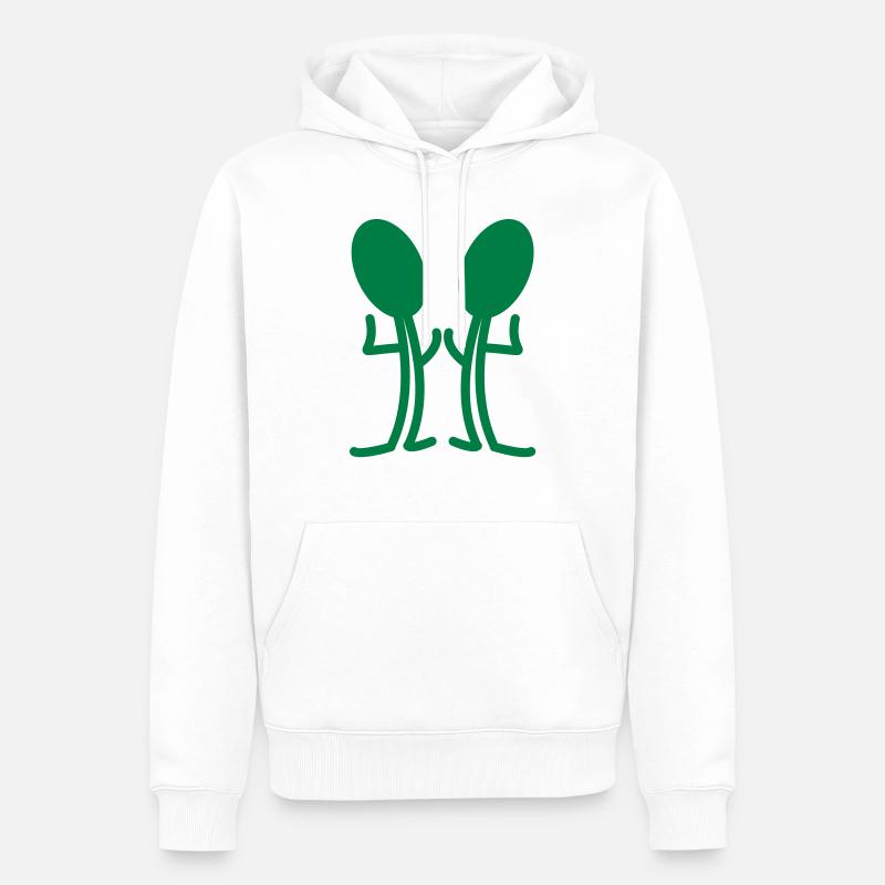 zwillinge - Männer Premium Bio Hoodie - Weiß