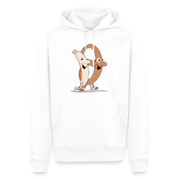 brezn und weisswurscht - Männer Premium Bio Hoodie - Weiß - Vorne - Nico (187cm)