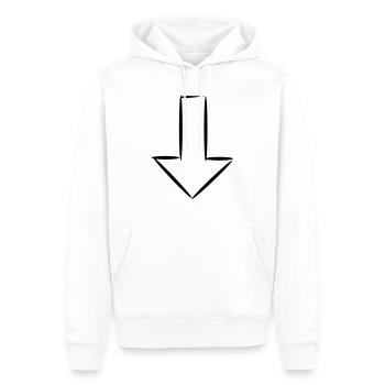 Pfeil - Männer Premium Bio Hoodie - Weiß - Vorne - Nico (187cm)