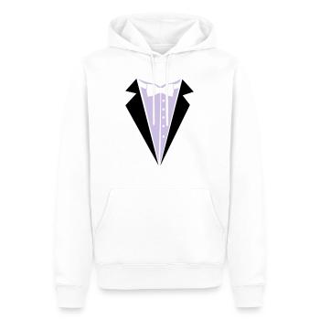 Jeune marié - Sweat à capuche Premium bio Homme - blanc - Devant - Nico (187cm)