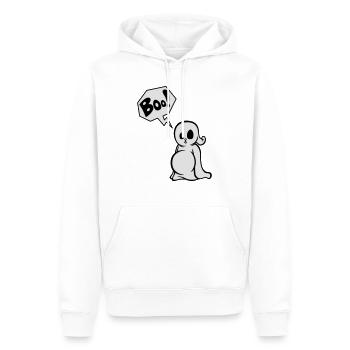 Spooky Boo! - Men’s Premium Organic Hoodie - white - Front - Nico (187cm)