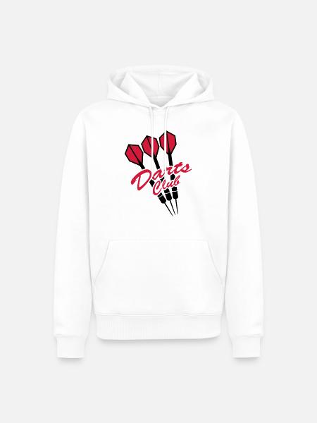 Darts Club - Men’s Premium Organic Hoodie - white