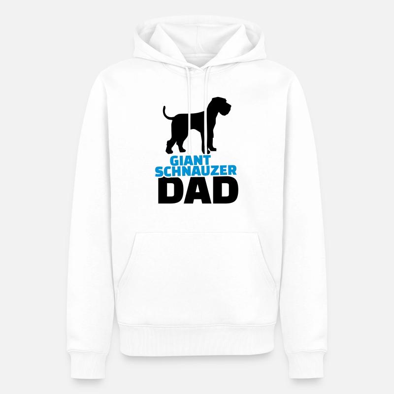 Giant Schnauzer Dad - Sweat à capuche Premium bio Homme - blanc