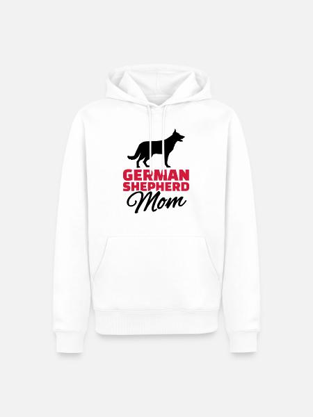 German shepherd Mom - Men’s Premium Organic Hoodie - white