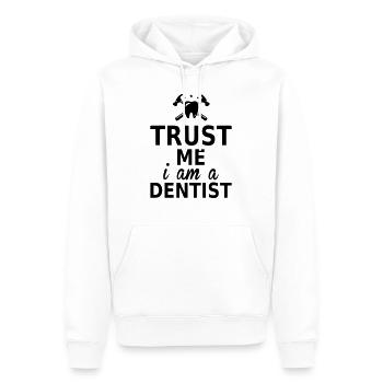 trust me i am a dentist - Men’s Premium Organic Hoodie - white - Front - Nico (187cm)