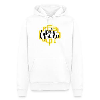 Rally Obedience Design pour les sports canins avec chien - Sweat à capuche Premium bio Homme - blanc - Devant - Nico (187cm)