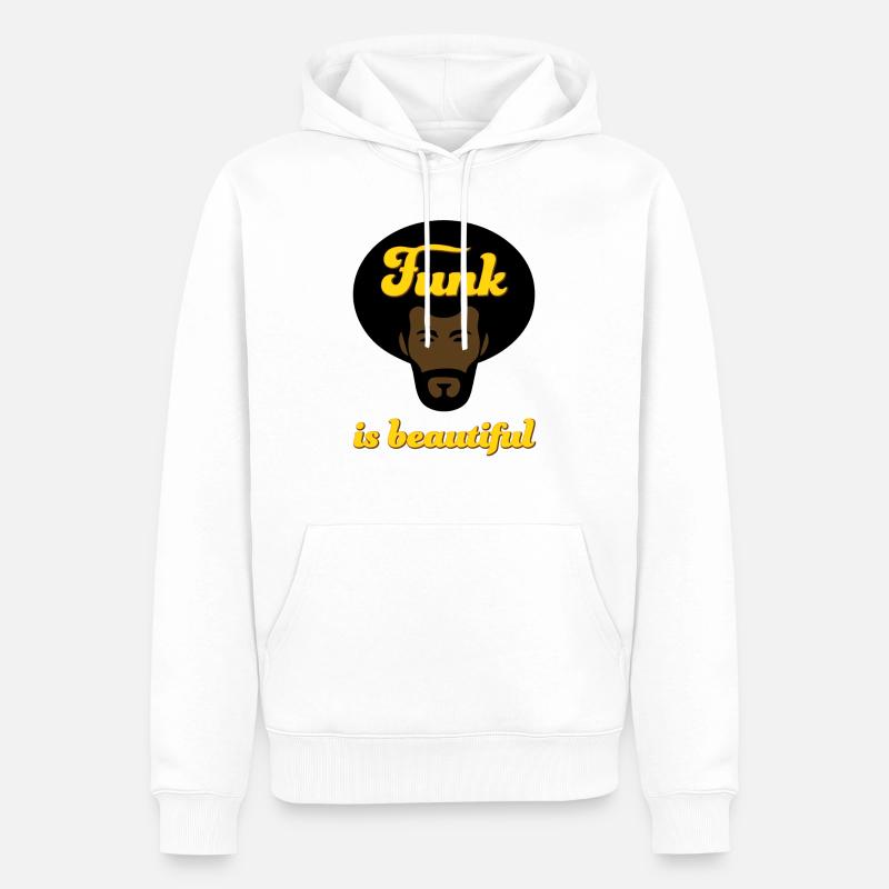 funkisbeautiful - Sweat à capuche Premium bio Homme - blanc