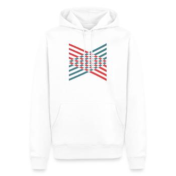 Route geometry rigid - Men’s Premium Organic Hoodie - white - Front - Nico (187cm)