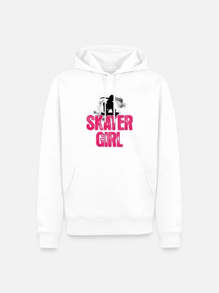 Skater Girls - Männer Premium Bio Hoodie - Weiß