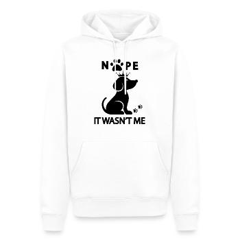 Chien chien - Sweat à capuche Premium bio Homme - blanc - Devant - Nico (187cm)