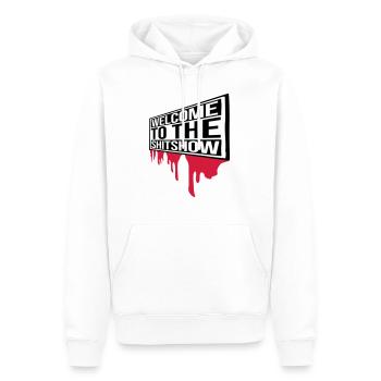 Blood Welcome Shitshow - Sweat à capuche Premium bio Homme - blanc - Devant - Nico (187cm)