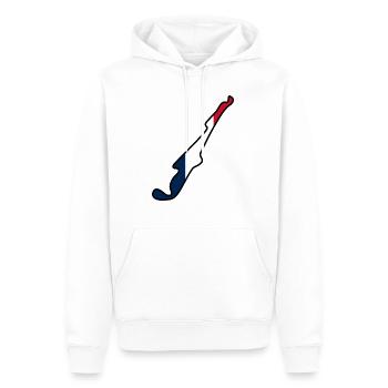 Frankreich Rennstrecke mit Flagge - Männer Premium Bio Hoodie - Weiß - Vorne - Nico (187cm)