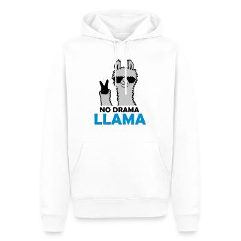 Citation No Drama Lama - Sweat à capuche Premium bio Homme - blanc - Devant - Nico (187cm)