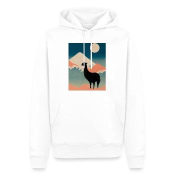 Lama in Japan - Men’s Premium Organic Hoodie - white - Front - Nico (187cm)