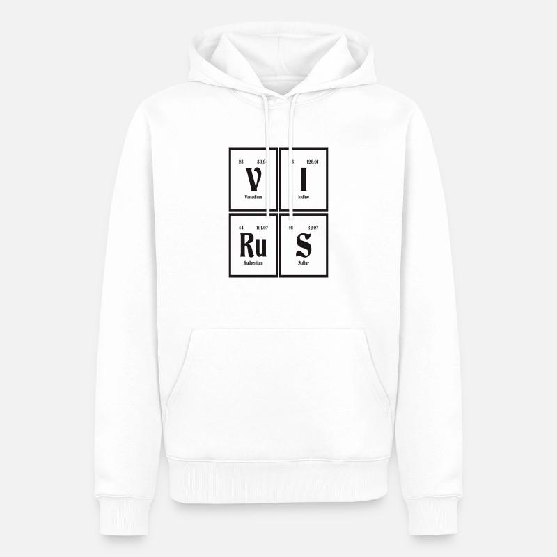 Virus - Periodensystem der Elemente - Männer Premium Bio Hoodie - Weiß