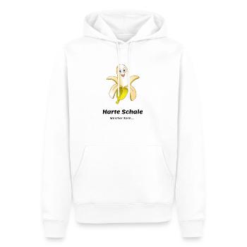 Banane - harte Schale, weicher Kern - Männer Premium Bio Hoodie - Weiß - Vorne - Nico (187cm)