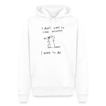Ich möchte nicht mehr kochen- Ratte - Männer Premium Bio Hoodie - Weiß - Vorne - Nico (187cm)