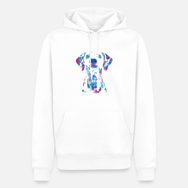 Hund - Männer Premium Bio Hoodie - Weiß