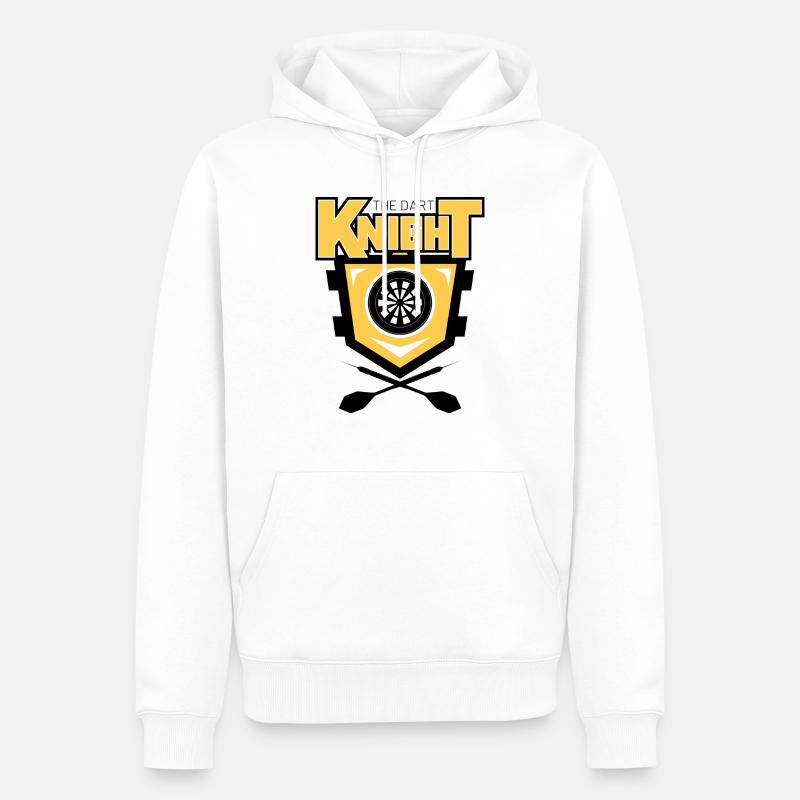 Emblème du chevalier à fléchettes - Sweat à capuche Premium bio Homme - blanc