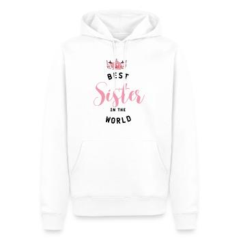 Best Sister Beste Schwester Slogan - Männer Premium Bio Hoodie - Weiß - Vorne - Nico (187cm)