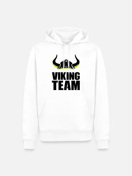 viking team 1 - Männer Premium Bio Hoodie - Weiß