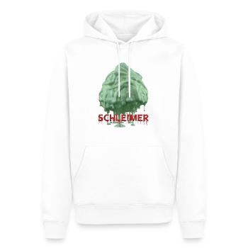 Schleimer - Männer Premium Bio Hoodie - Weiß - Vorne - Nico (187cm)