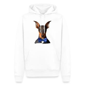 Doberman Doberman chiot chien Doberman dresseur - Sweat à capuche Premium bio Homme - blanc - Devant - Nico (187cm)