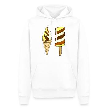 Eis - Männer Premium Bio Hoodie - Weiß - Vorne - Nico (187cm)