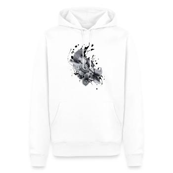 Der Achsschenkel: Stabilität und Nachhaltigkeit 2 - Männer Premium Bio Hoodie - Weiß - Vorne - Nico (187cm)