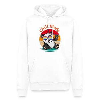 Un panda mignon portant des lunettes de soleil - Sweat à capuche Premium bio Homme - blanc - Devant - Nico (187cm)