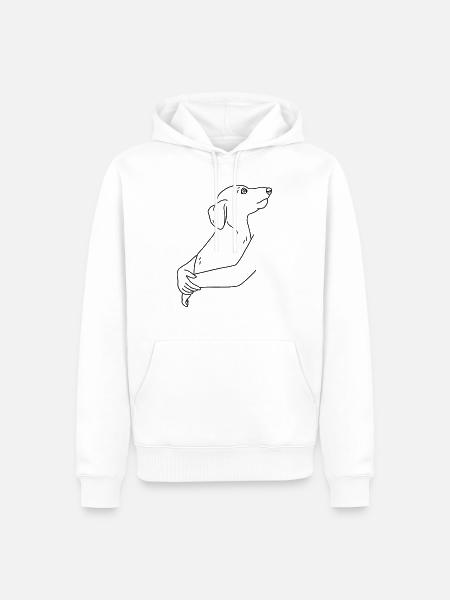 dog lover - Men’s Premium Organic Hoodie - white