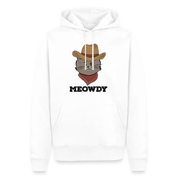 Meowdy Red - Men’s Premium Organic Hoodie - white - Front - Nico (187cm)
