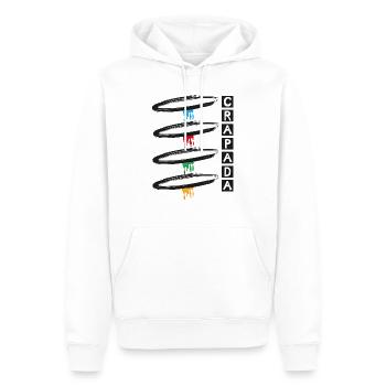 Kreise mit The Rockkreise mit tropfende Farbe - Männer Premium Bio Hoodie - Weiß - Vorne - Nico (187cm)